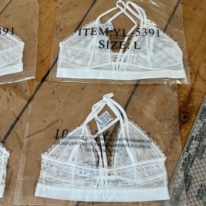 FREE WITH PURCHASE Lace Bralettes White or Black New With Tags